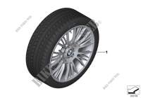 Wint.wheel w.tyre radial spoke 388  18