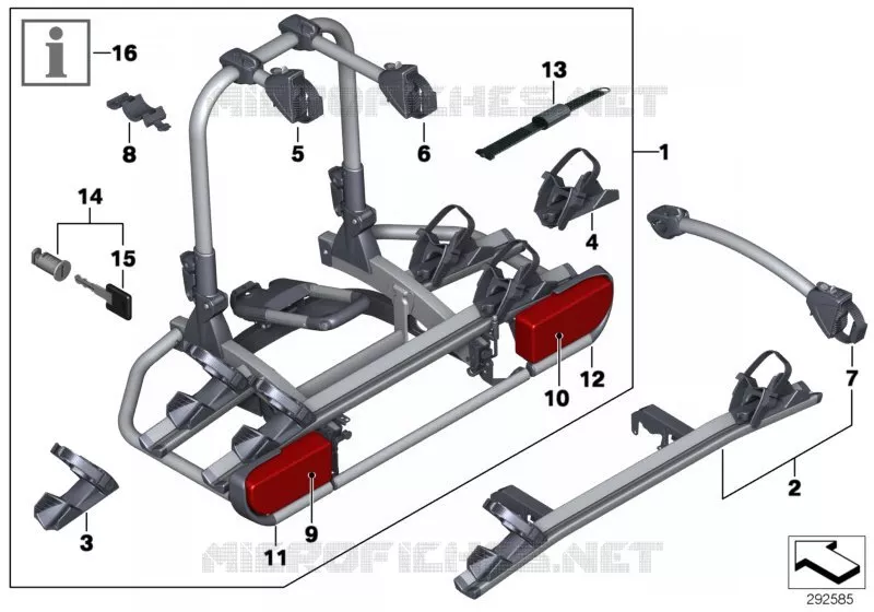 Rear bike rack BMW BMW 3 Series 2004 330d N 330d
