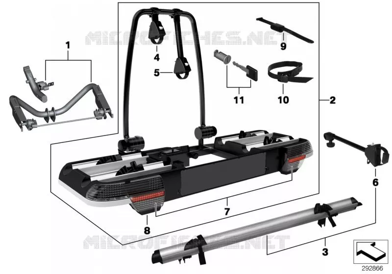 Rear bike rack Click-On BMW BMW 3 Series 2008 330xd N 330xd