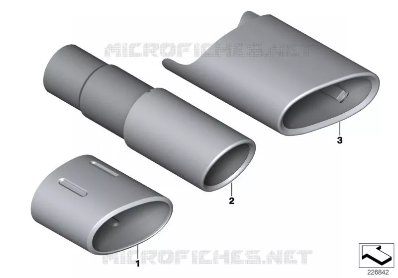 Tailpipe trim BMW BMW 3 Series 2007 320i N 320i