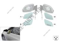 Mirror glass (S430A) for BMW i3 60Ah Rex 2013