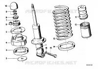 Single components for rear spring strut Rear Axle 6 Series bmw-cars 1986 M635CSi 6896