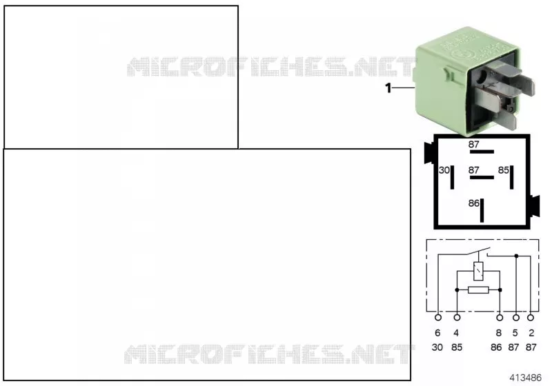 Relay, starter lock K6324 BMW BMW 3 Series 1993 318i M 318i