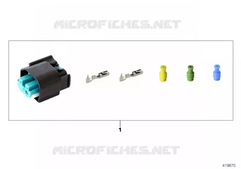 Repair kit, socket housing, 3-pin BMW BMW 3 Series 2000 318Ci N 318Ci