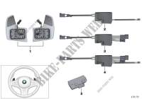Steering wheel module and shift paddles for BMW 730dX