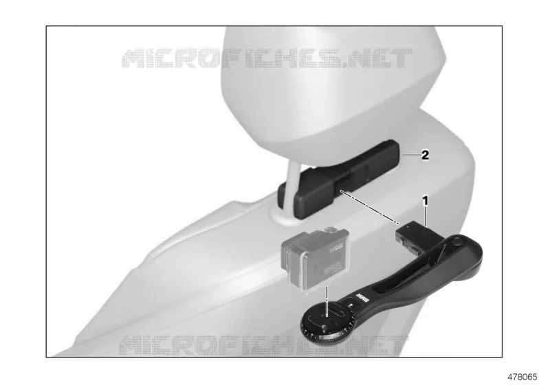 BMW action cam bracket inner BMW BMW 3 Series 2006 320i N 320i