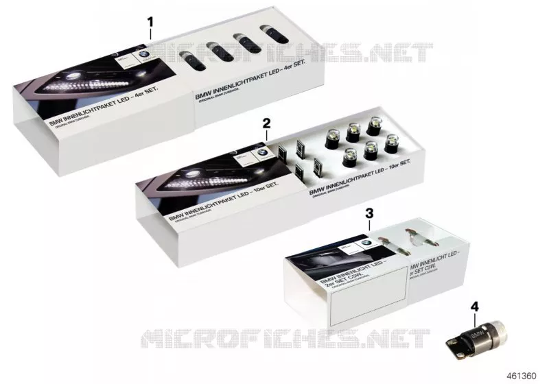 LED interior light package BMW BMW 3 Series 2008 316i N 316i