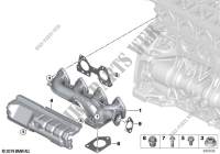 Exhaust manifold AGR for BMW 320d 2008