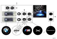 LED door projector for BMW 528i