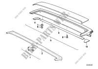 Rear spoiler single parts for BMW 320i 1987