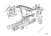 Single components for body side frame for BMW 320i 1987