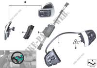 Switch and electronics, steering wheel for BMW X4 30dX