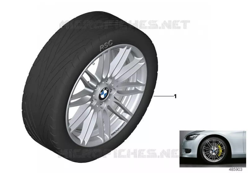 BMW Perf. LA wheel double spoke 269 -19