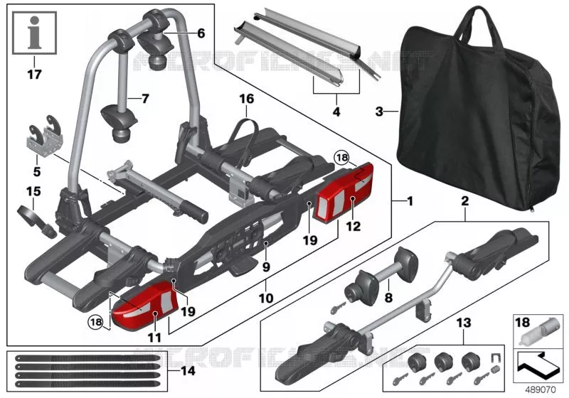 Rear bike rack Pro 2.0 BMW BMW 3 Series 2005 318d N 318d