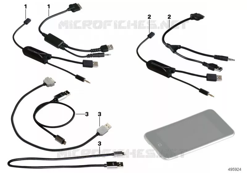 Cable adapter, Apple iPod / iPhone BMW BMW 3 Series 2009 M3 N M3
